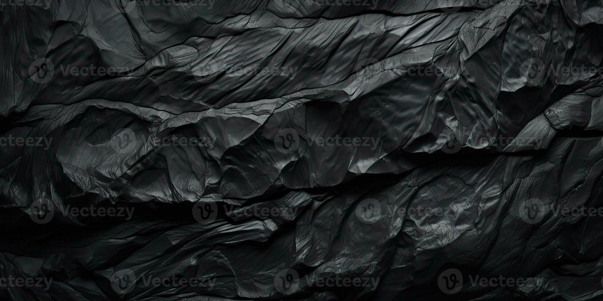 AI Generated. AI Generative. Black grey brock rock marble stone wall decoration background. Graphic Art photo