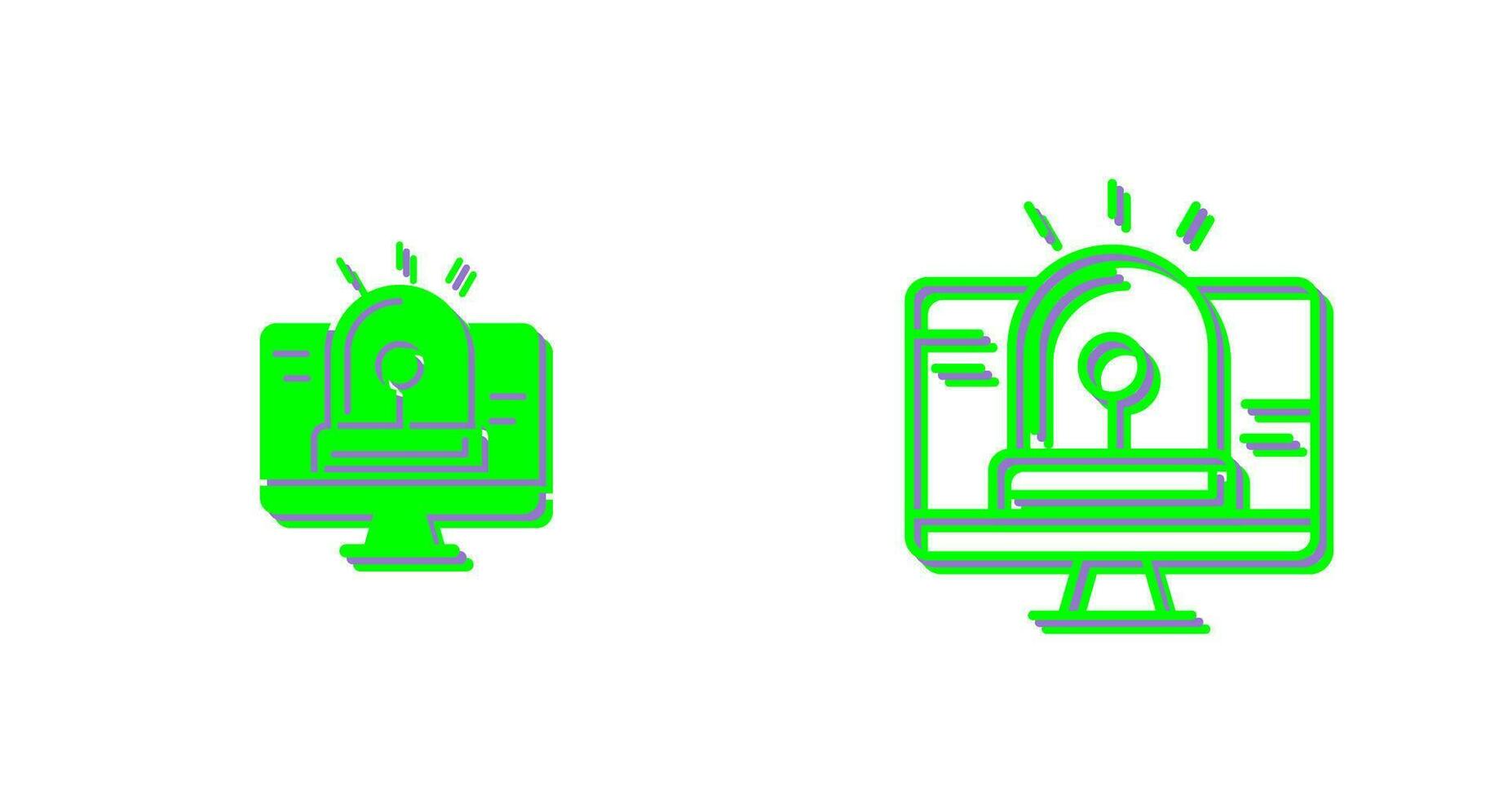 Hacking Alarm Vector Icon