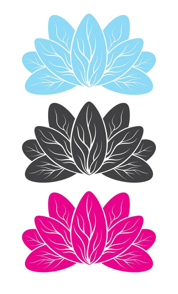 Tattoo design with ornamental  lotus on white vector
