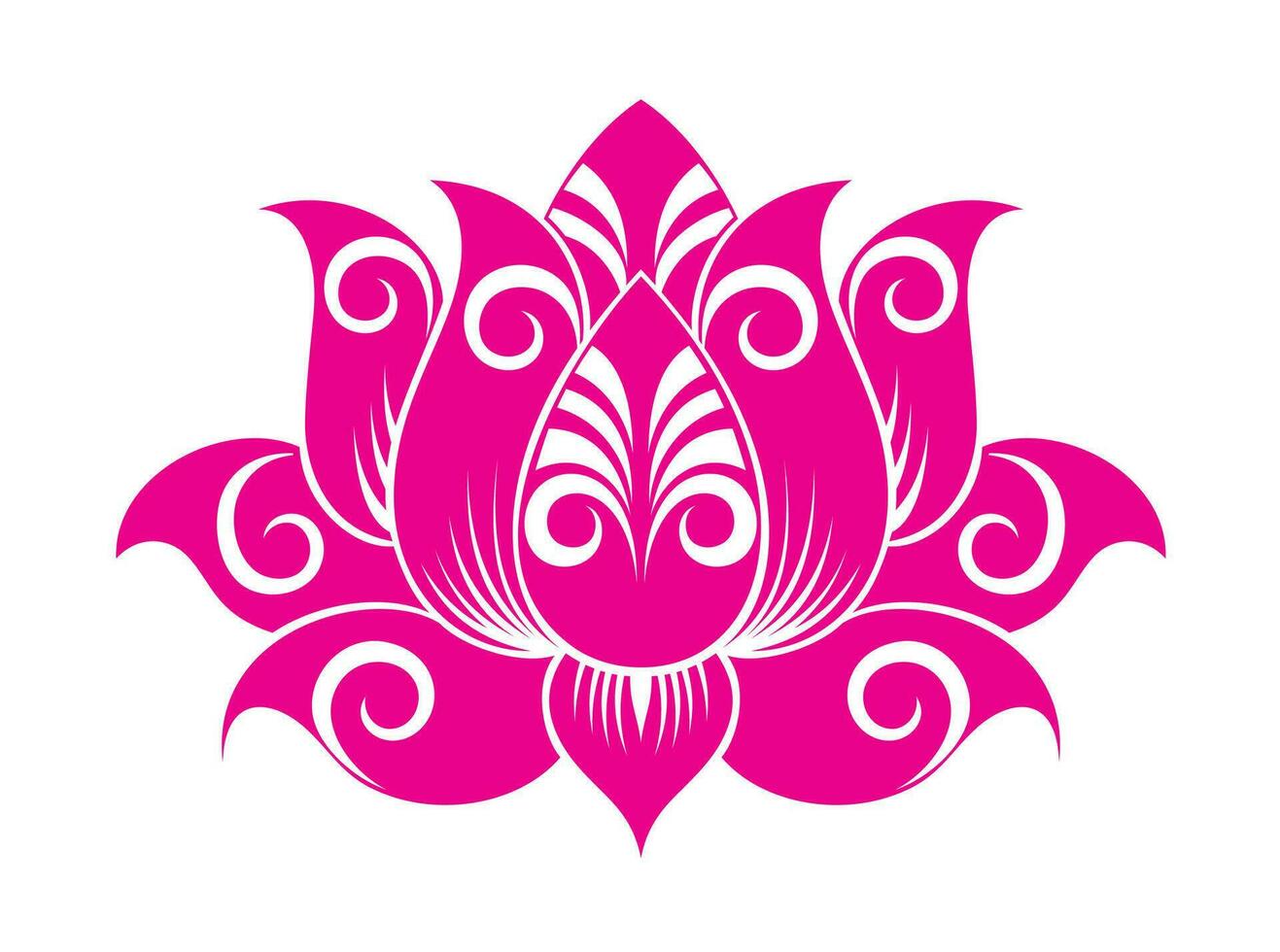 Oriental style, flower, lotus vector