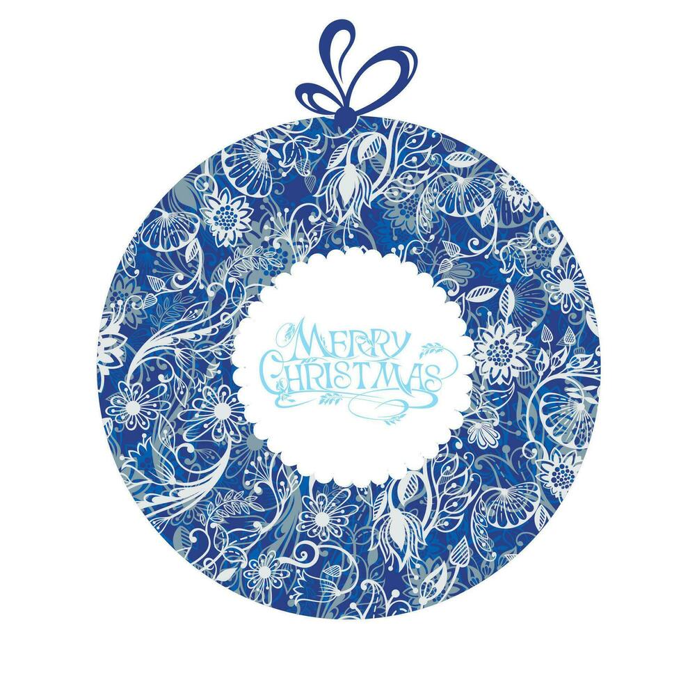 Merry Christmas vector illustration. Xmas lettering