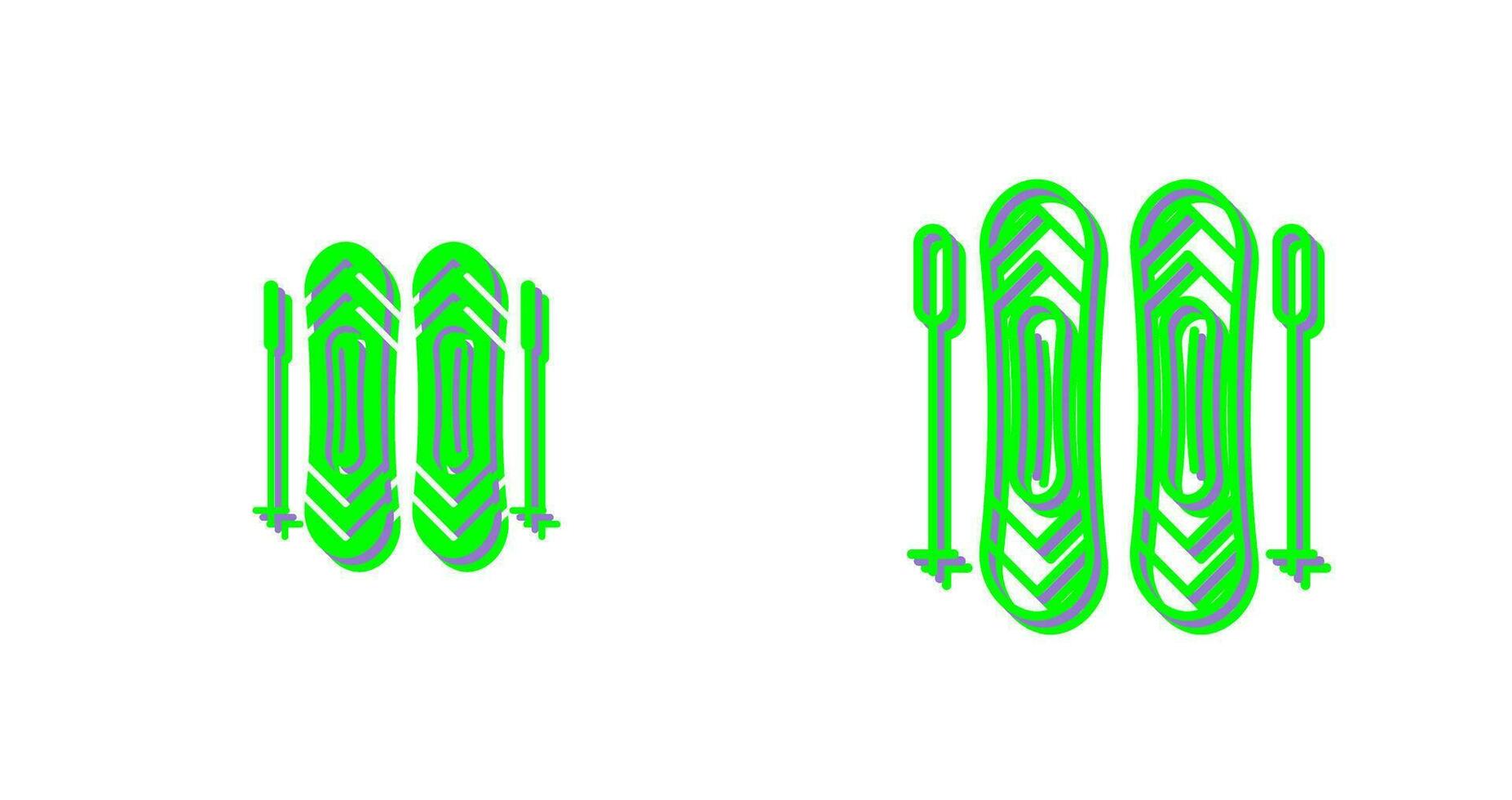 Ski Sticks Vector Icon