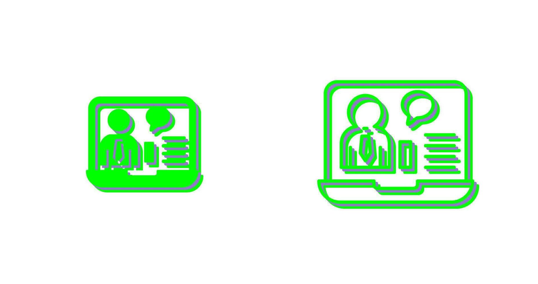 Online Job Interview Vector Icon
