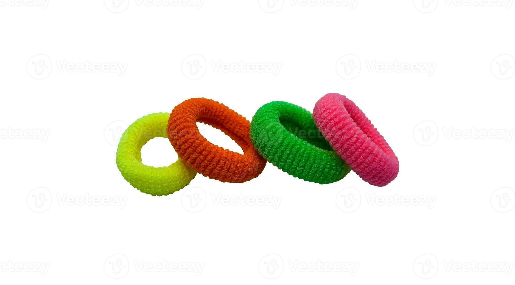 Baby elastic hair ties with different colors photo