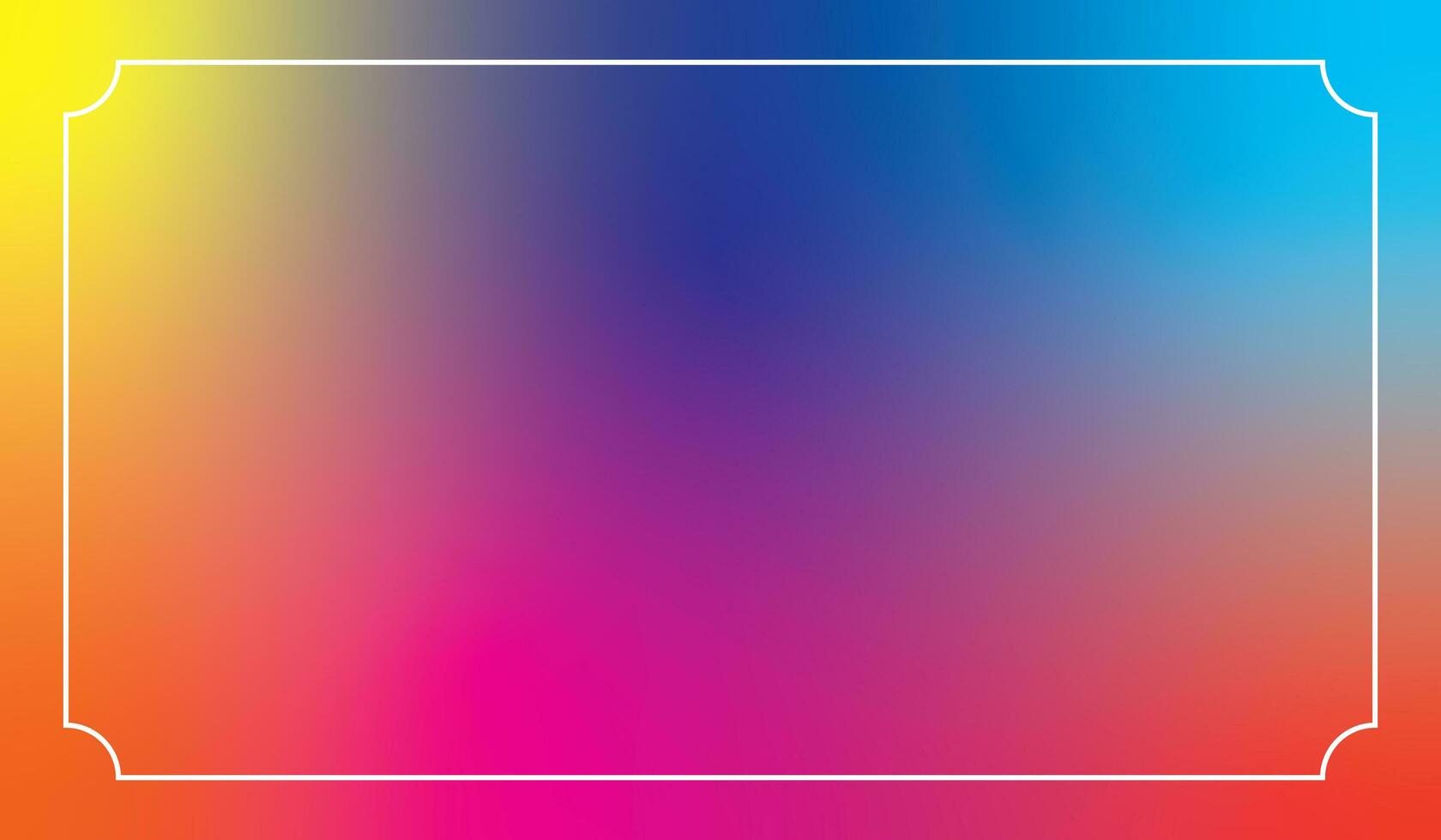 Bright colorful abstract blurry background with white frame photo