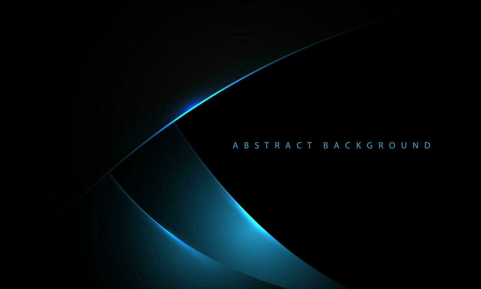Abstract blue light curve on grey metallic with black blank space design modern luxury futuristic creative background vector