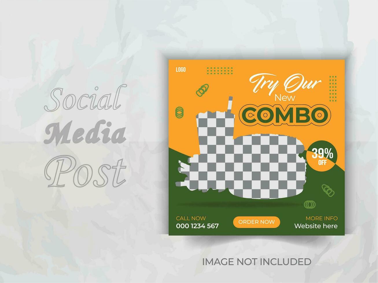 Social Media Poster design, vector