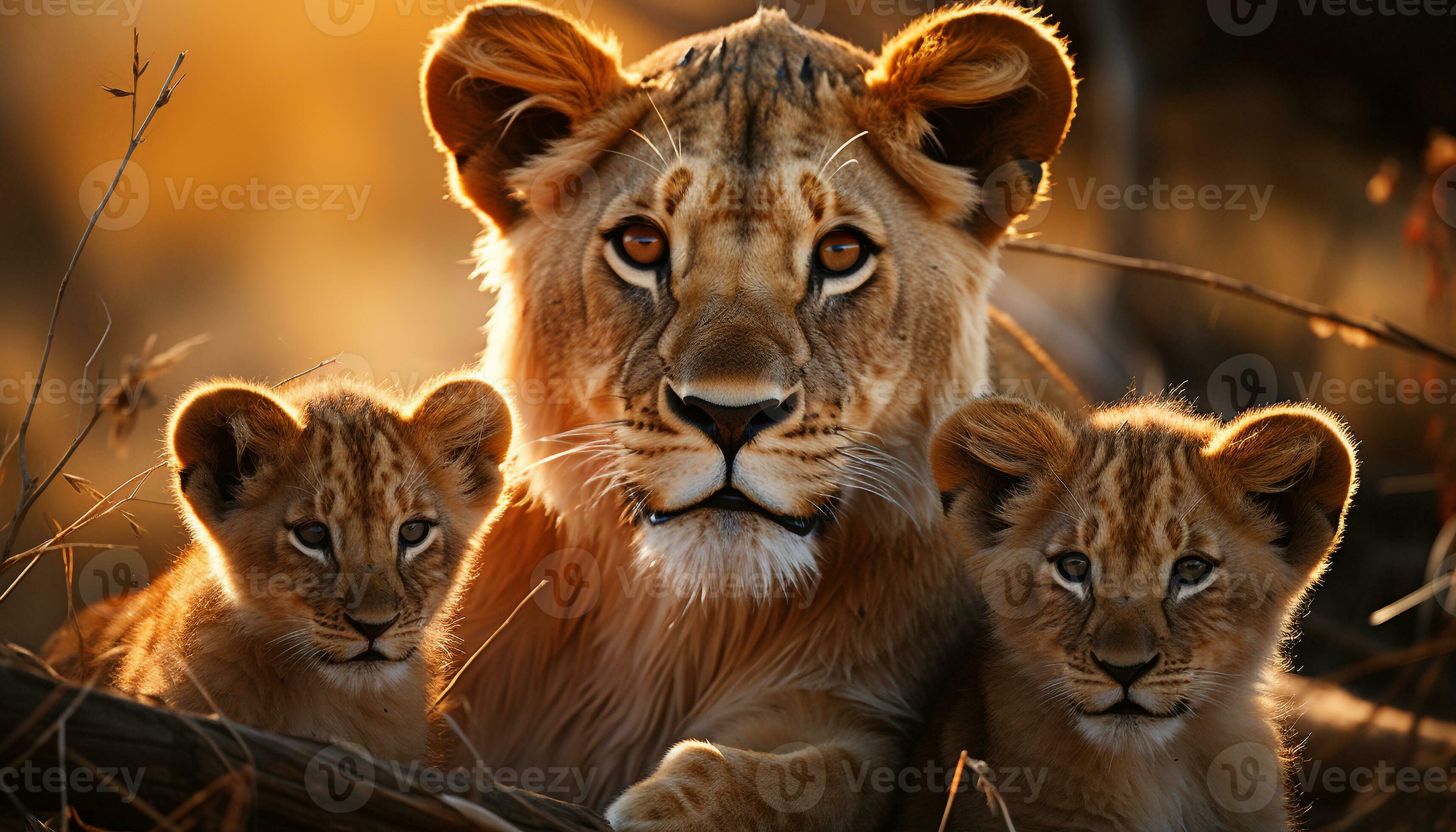 Lioness and cub, a beautiful family in the African savannah generated by AI  29486776 Stock Photo at Vecteezy