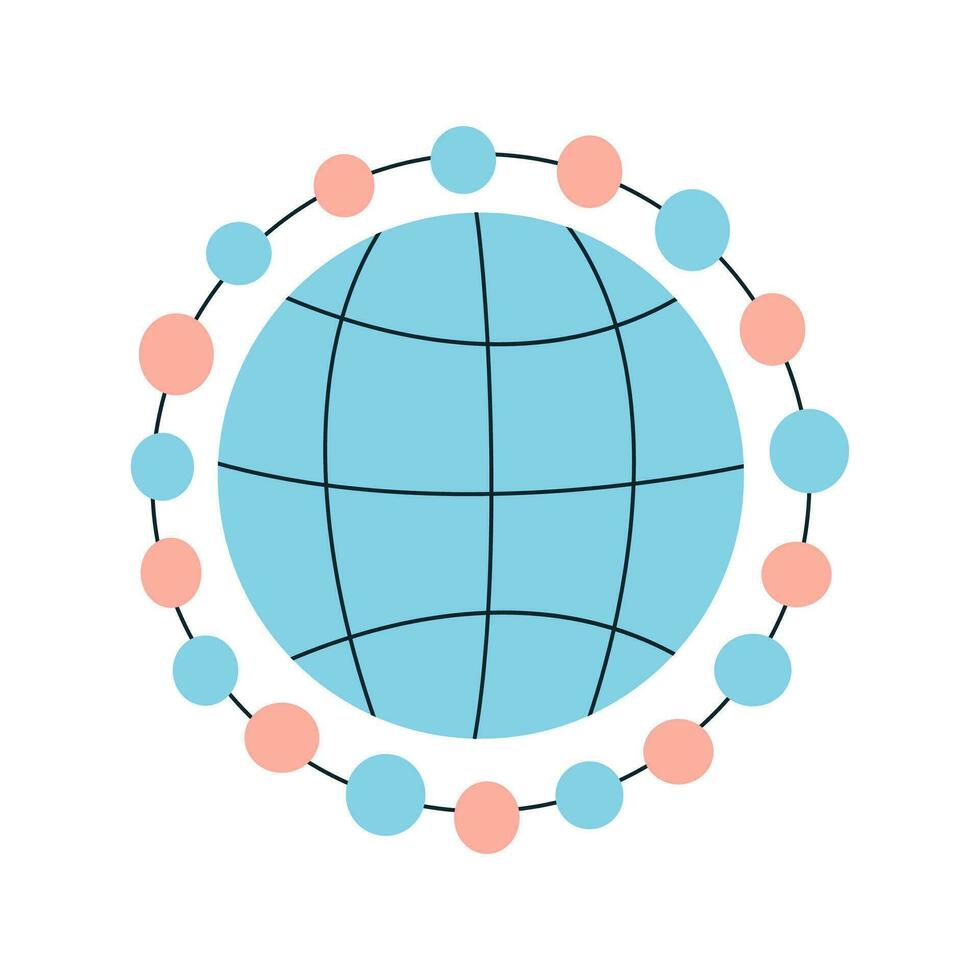 Nerve cell vector illustration. Artificial neural network t