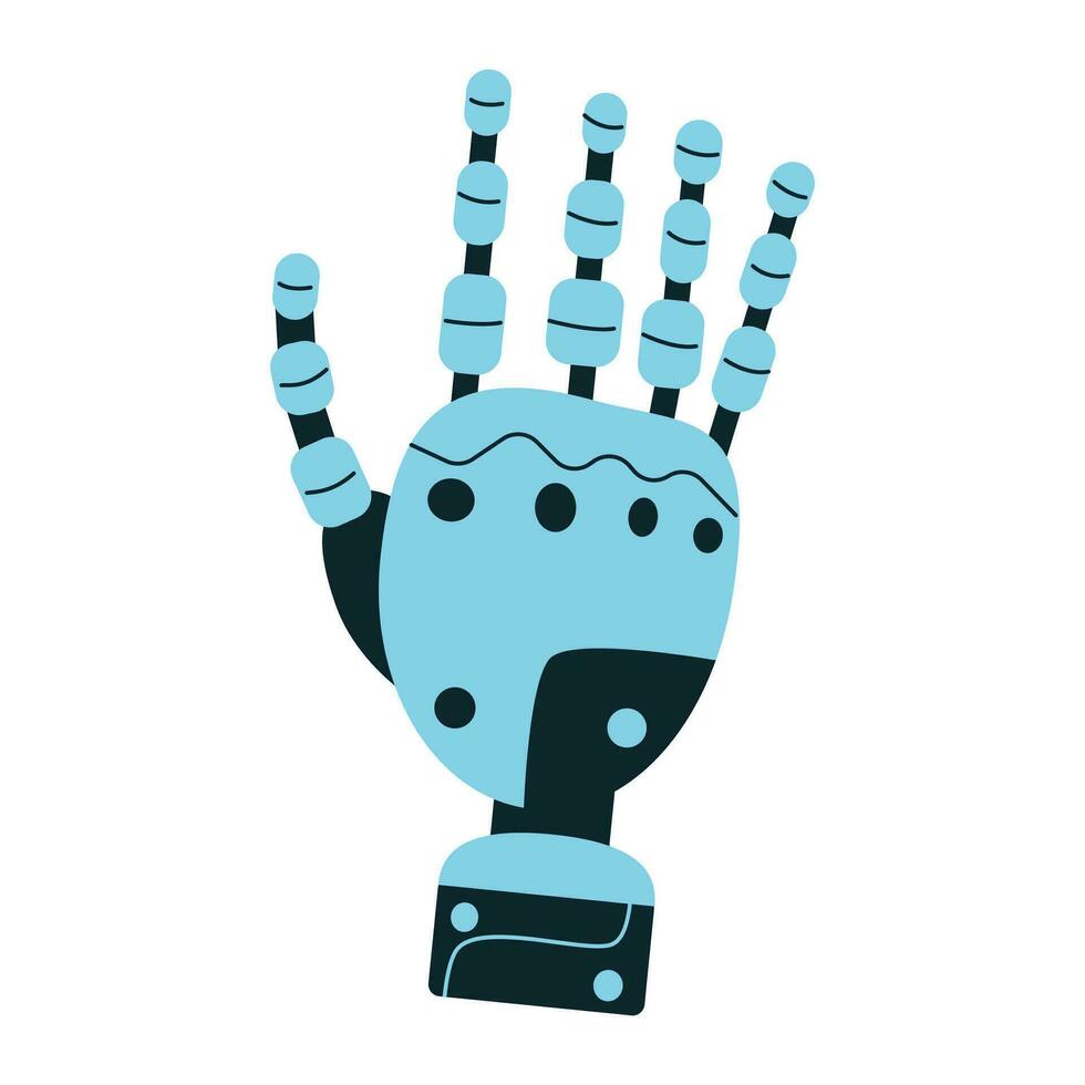 robot brazo. mecánico mano vector diseño