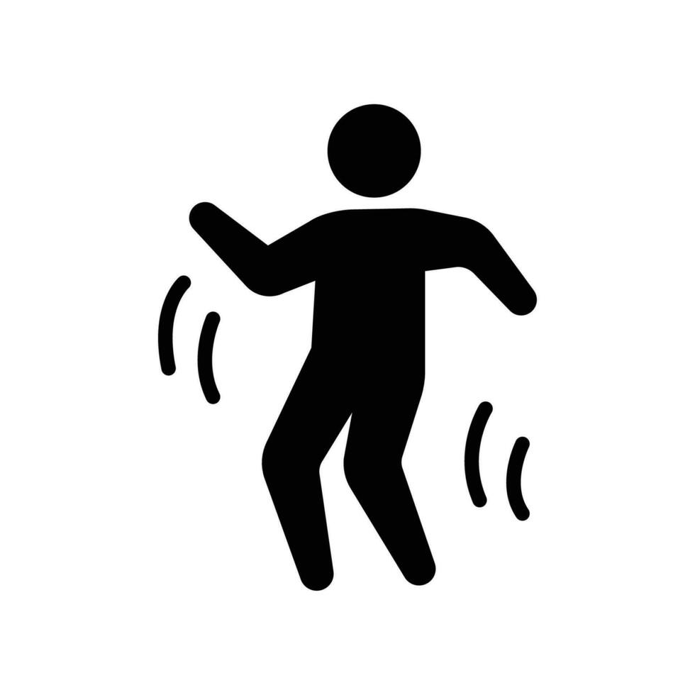 bailarín bailando icono. humano cifra, bailando movimiento. gimnasia ocupaciones para icono salud y aptitud comunidad. deporte símbolo. vector ilustración diseño.