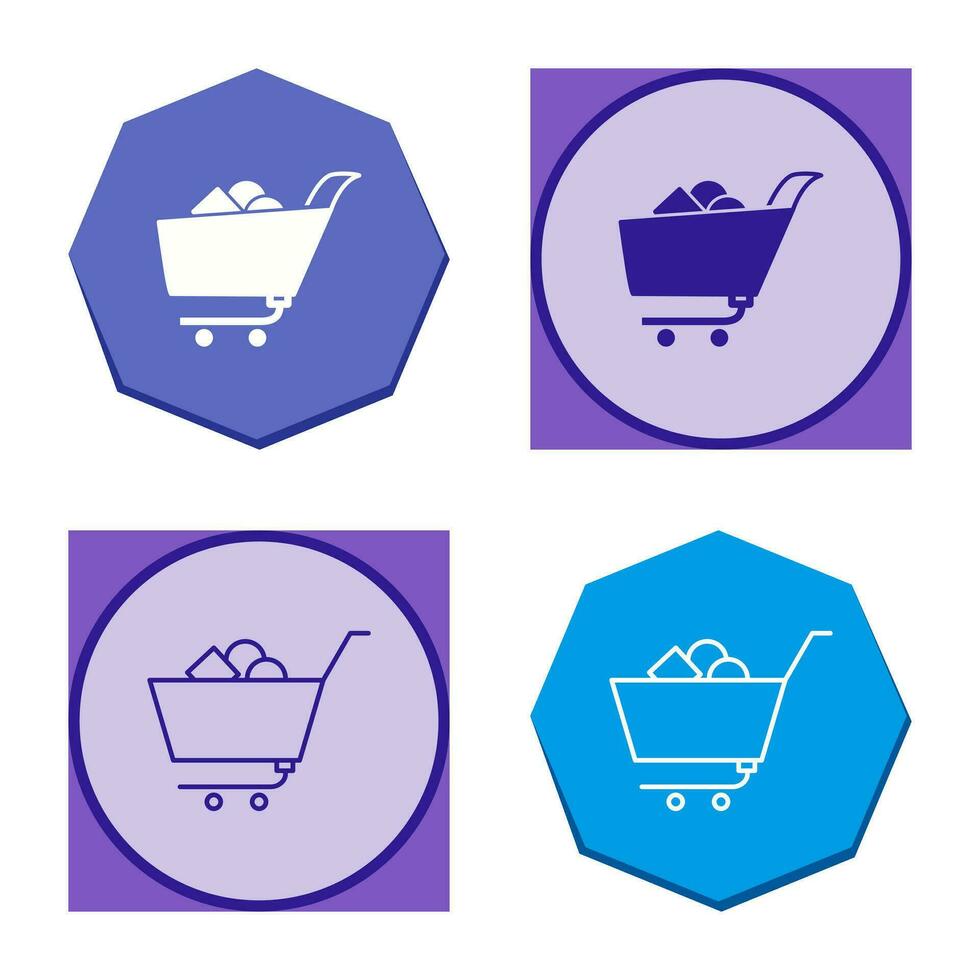 Unique Shopping Cart II Vector Icon