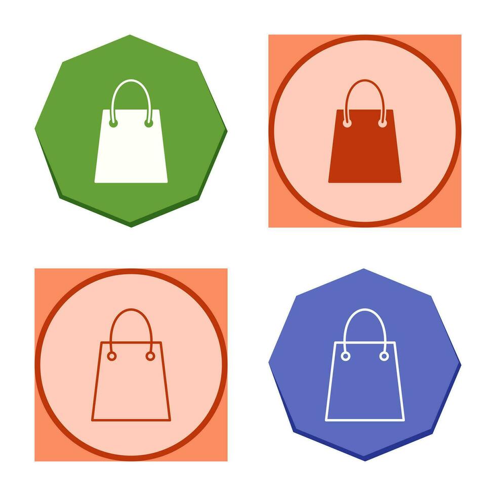 icono de vector de bolsa de compras única