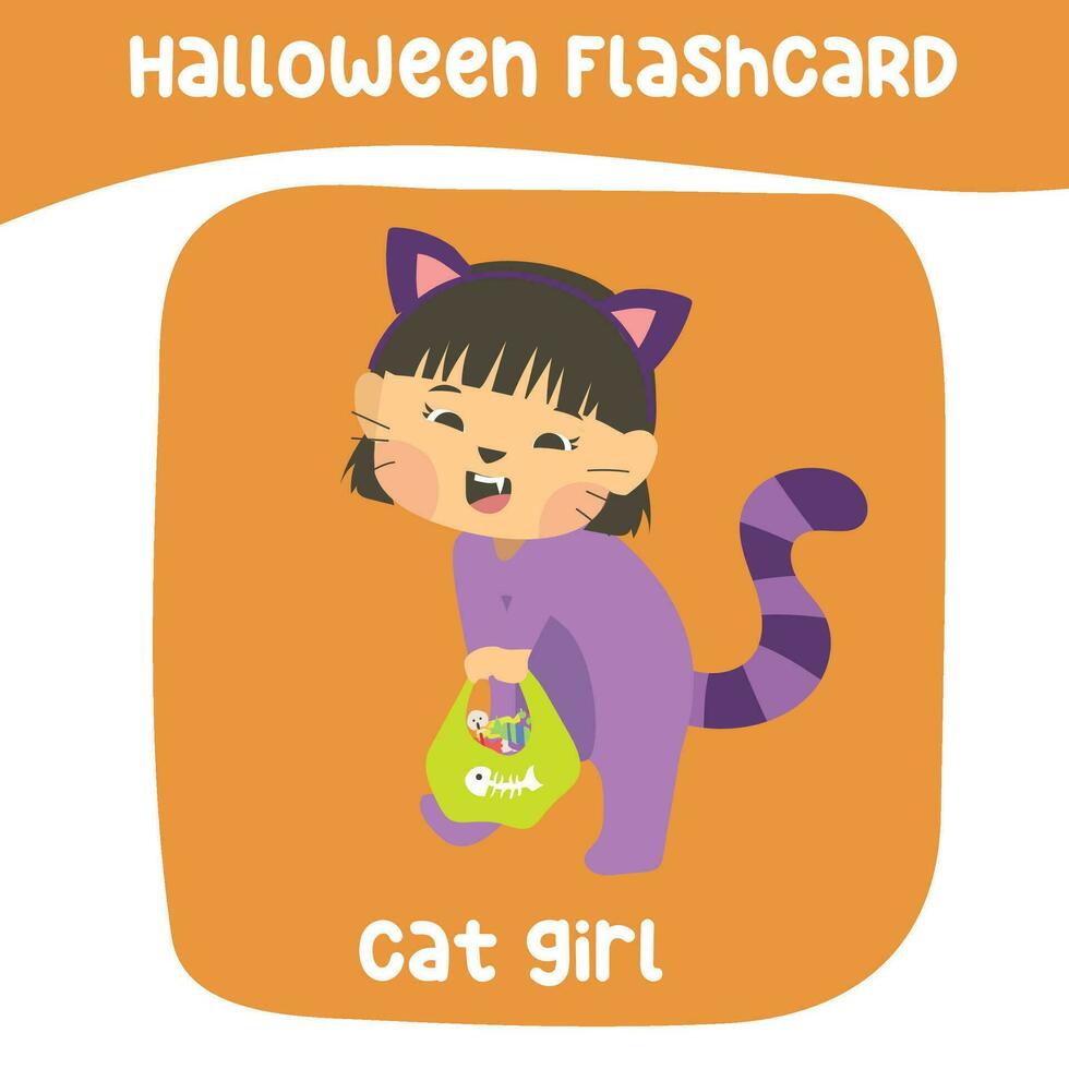 Halloween flashcard collection. Cute Halloween flashcards collection. Printable game cards. Ready to print. vector