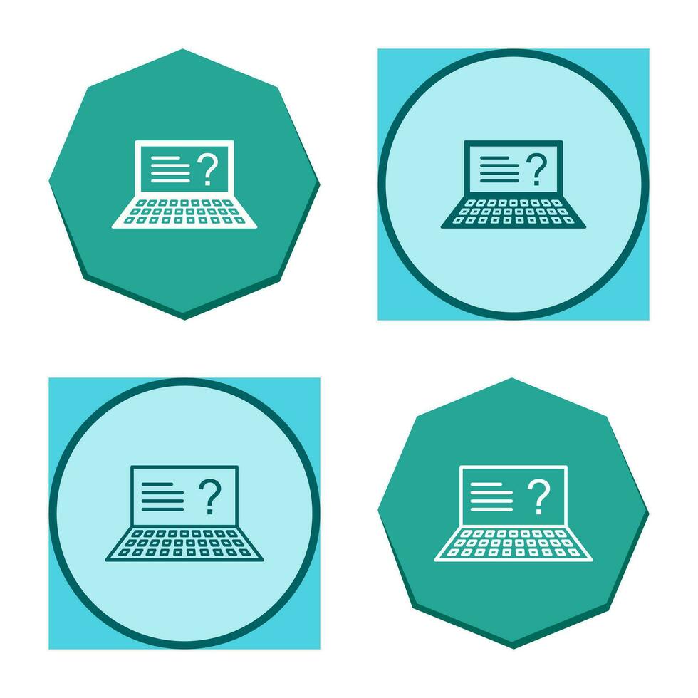 Unique Online Exam Vector Icon