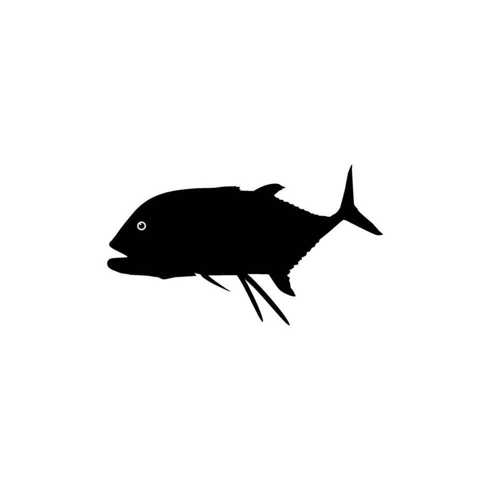 el gigante jurel, caranx ignobilis, además conocido como el humilde jurel, barrera jurel, ronin Jacobo, gigante pez real, gt pez, o uluá, es un especies de grande marina pescado clasificado en el Jack familia vector