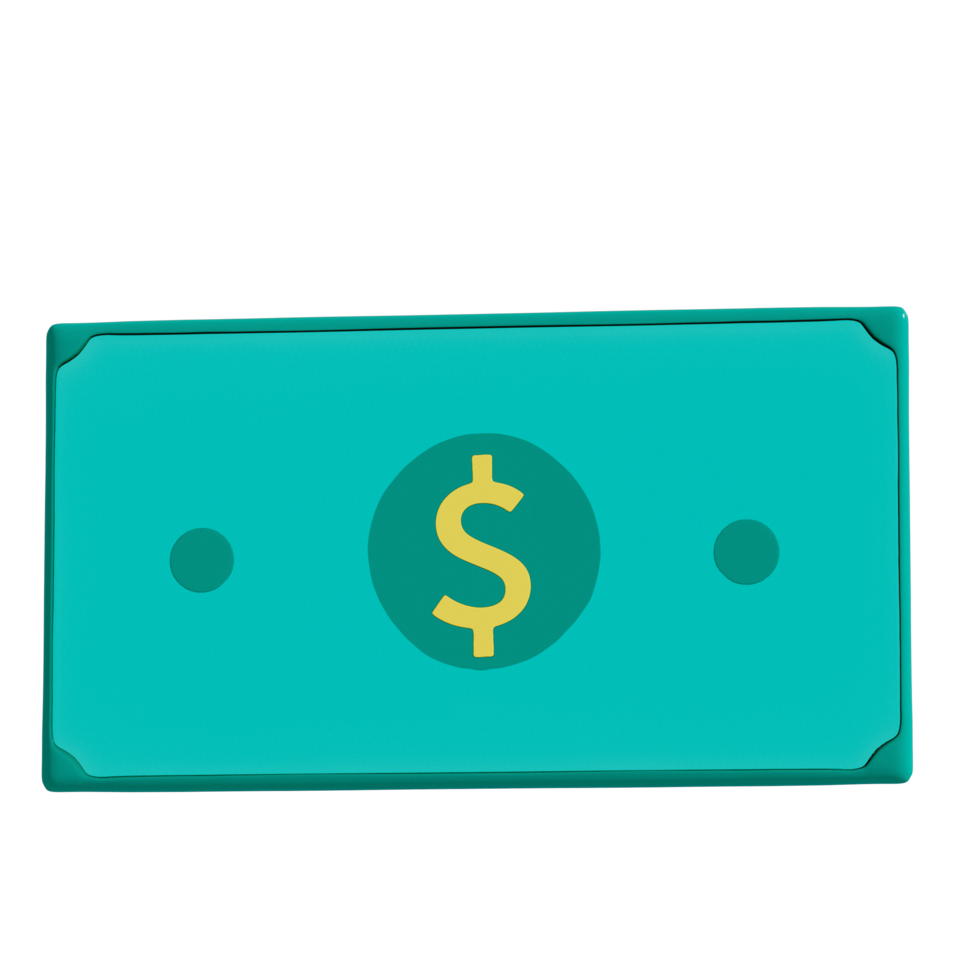 Online shop objects , money  , 3D rendering on a transparent background png