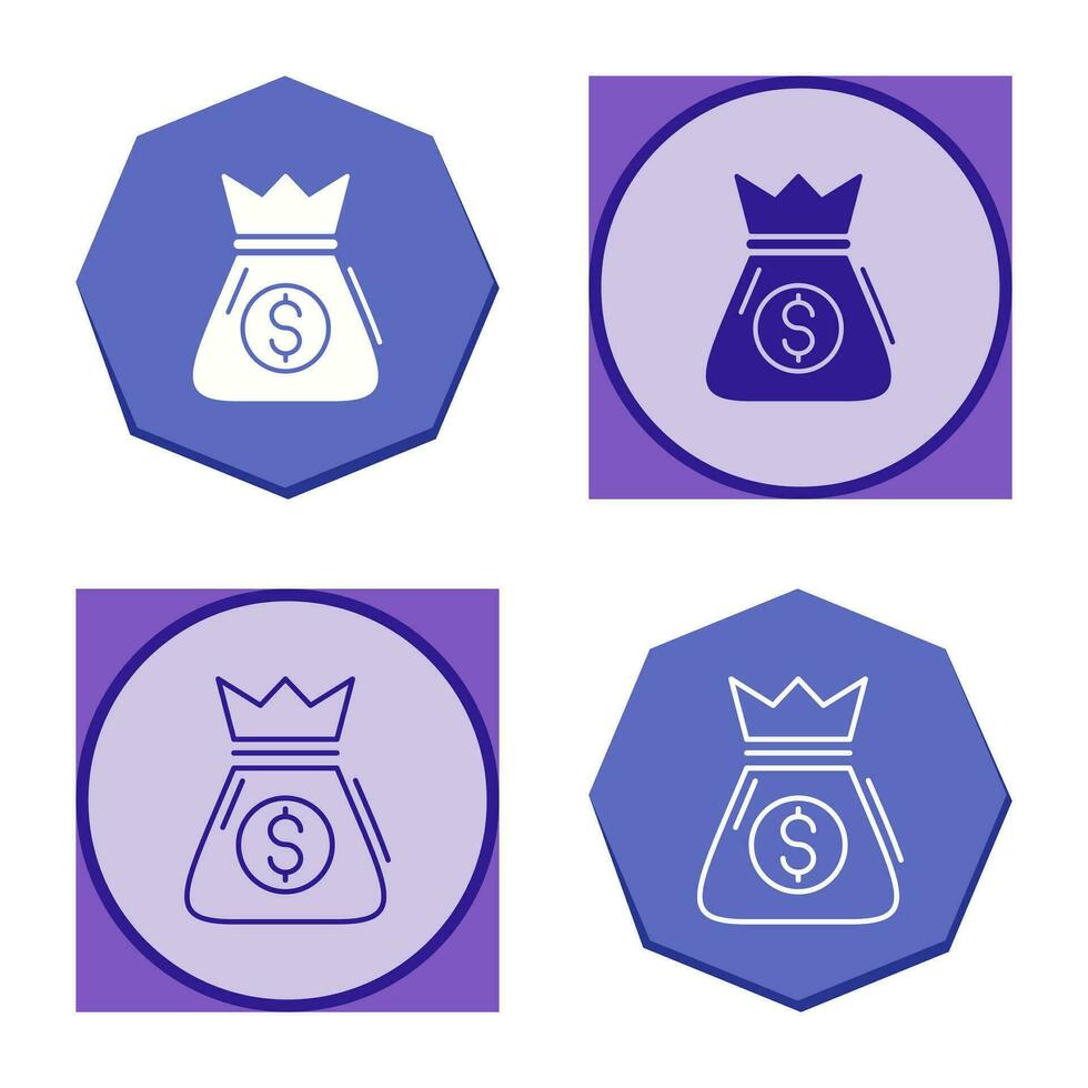 icono de vector de bolsa de dinero