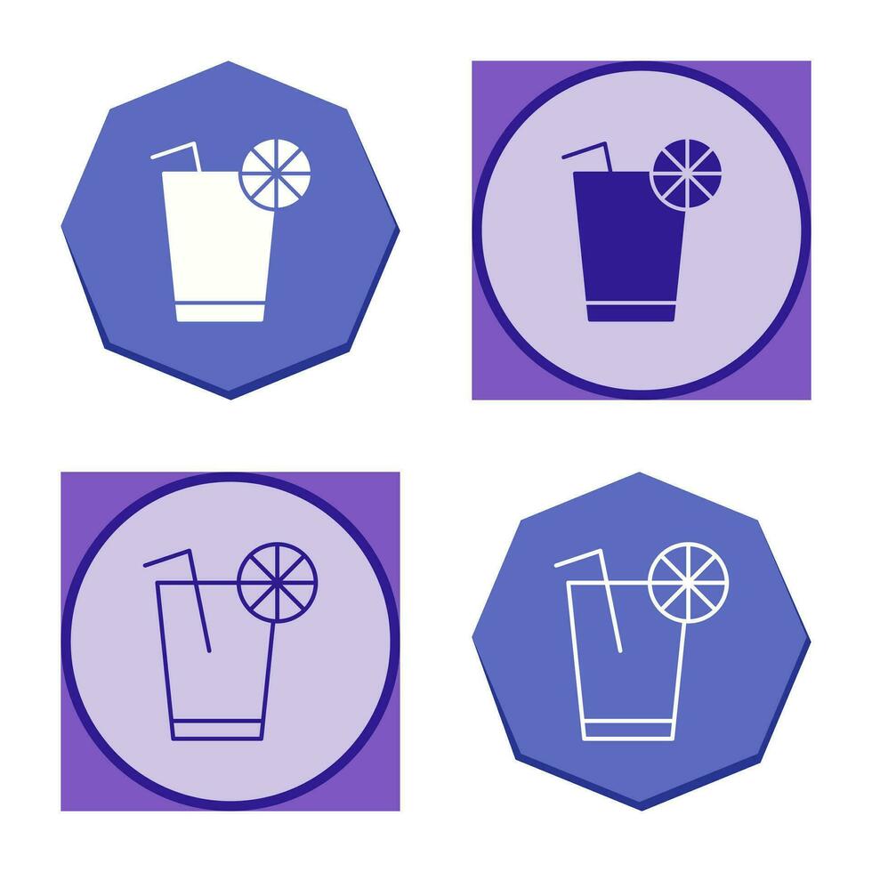 Unique Lemon Juice Vector Icon