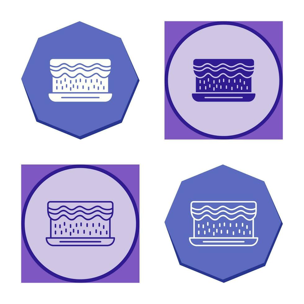 Unique Cream Cake Vector Icon