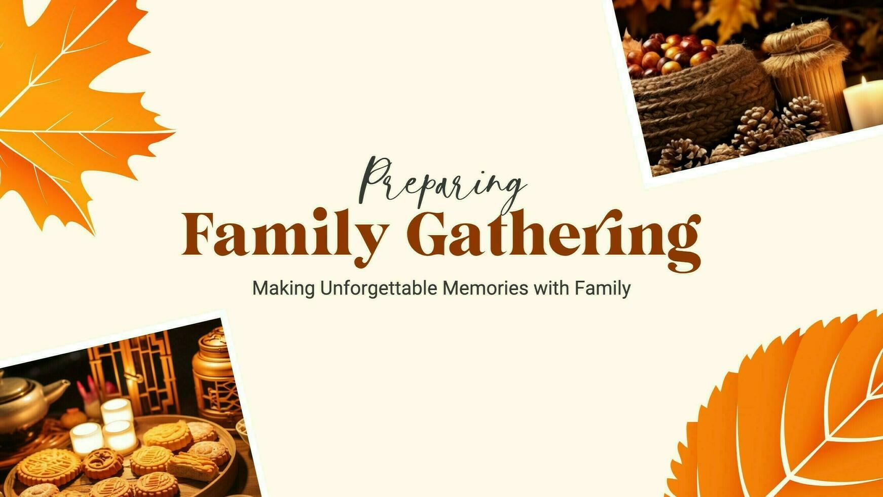 Orange Family Gathering Preparation Presentation template