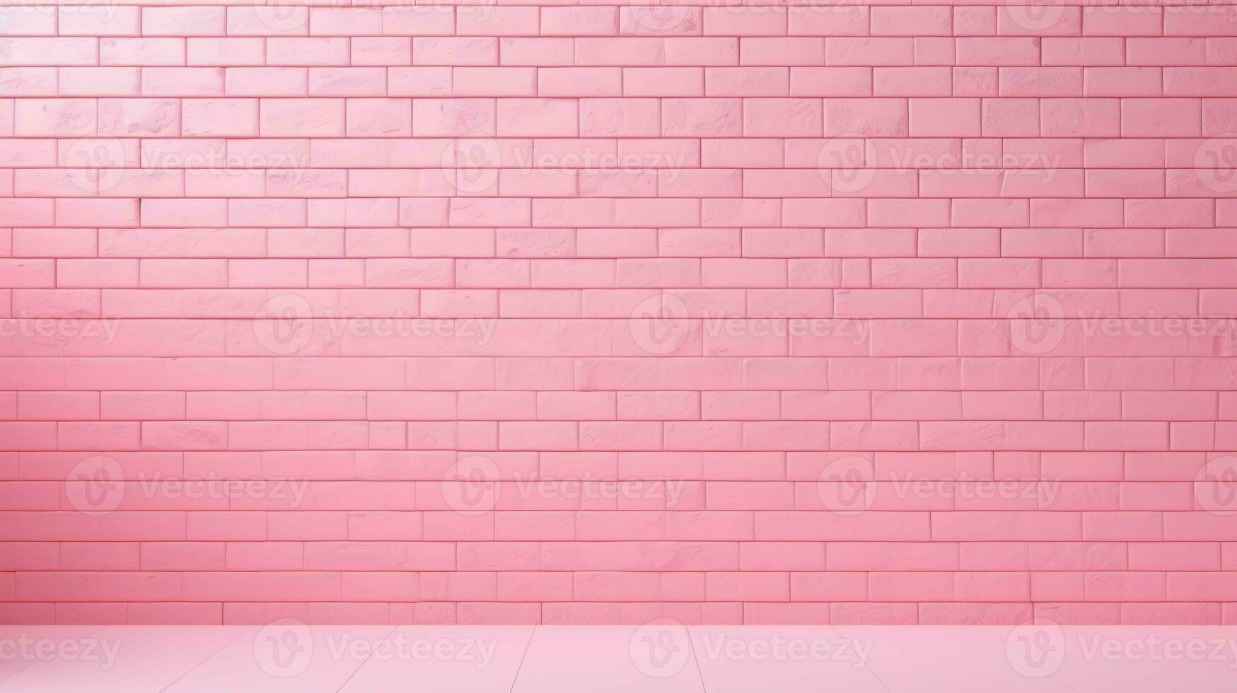 Pretty in Pink. Brick Wall Backdrop with Copy Space photo