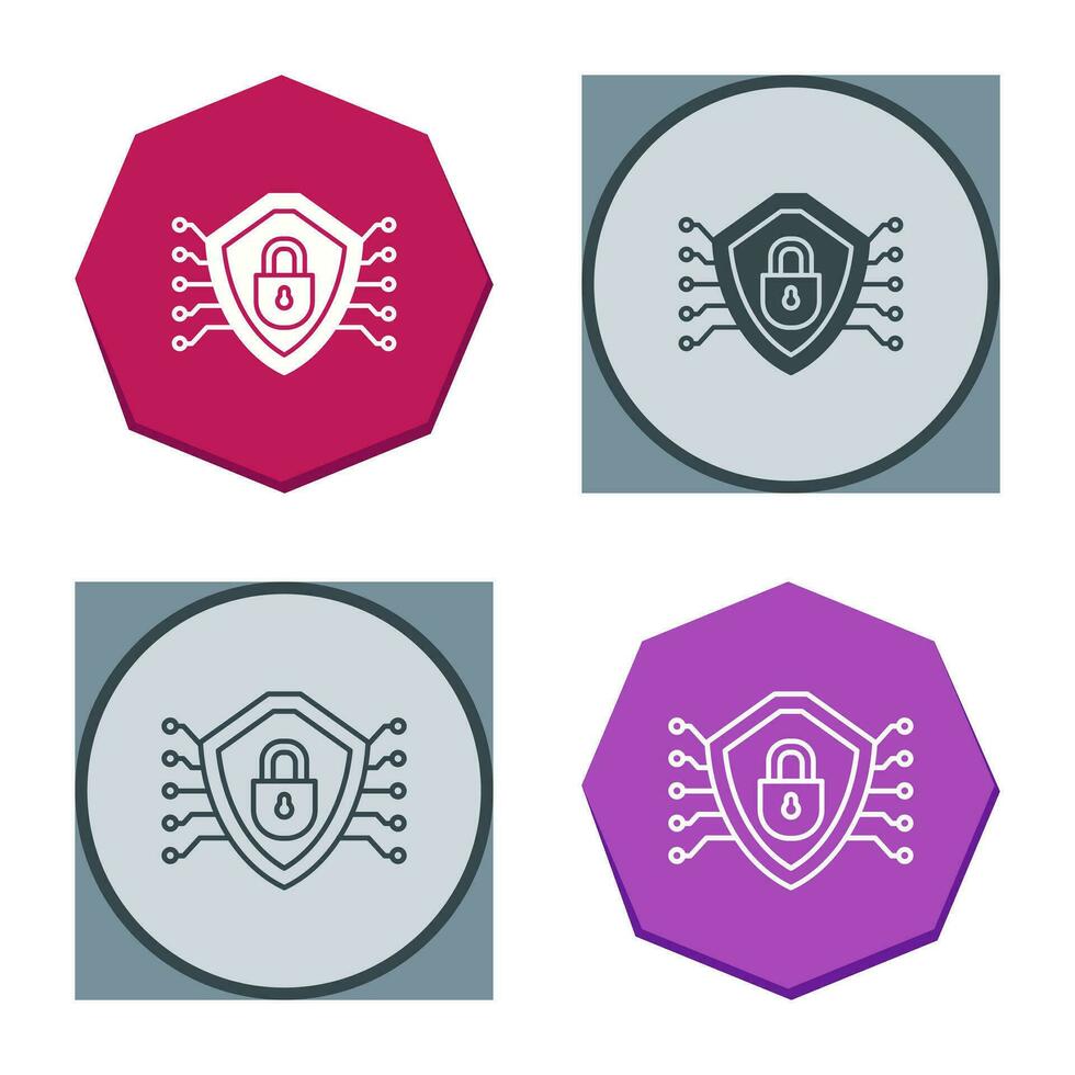 icono de vector de seguridad cibernética