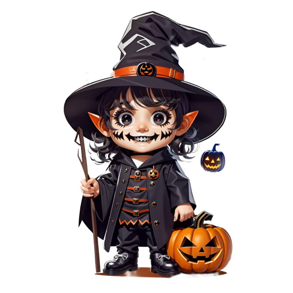 Children's Characters for Halloween Ai Generative png