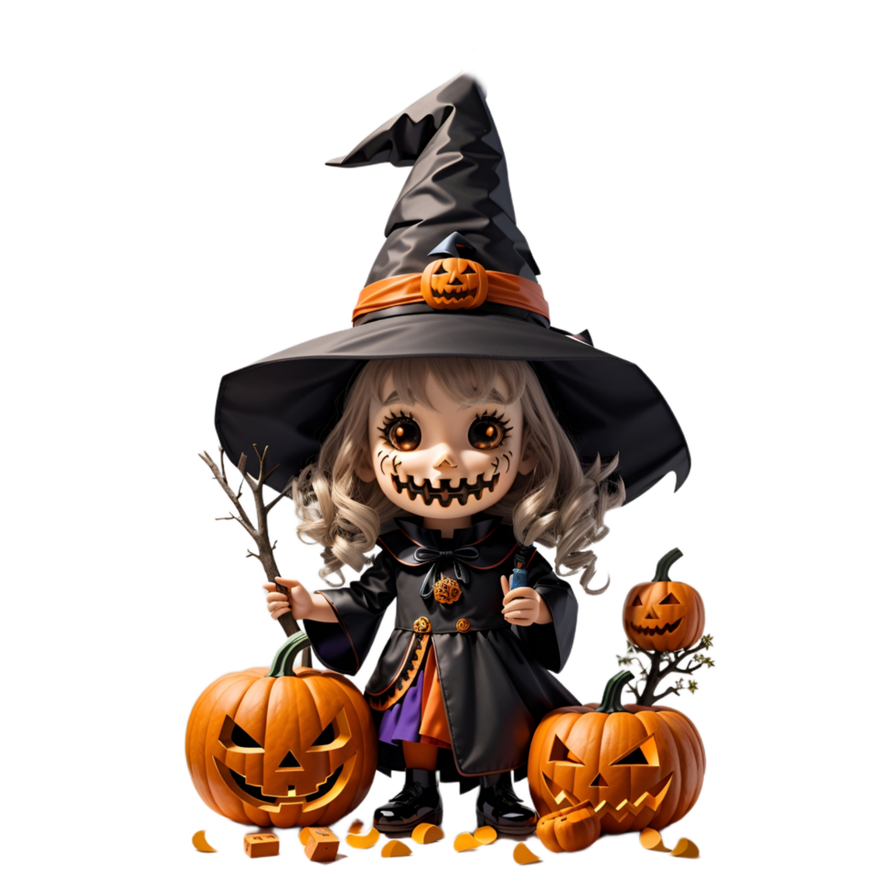 Children's Characters for Halloween Ai Generative png
