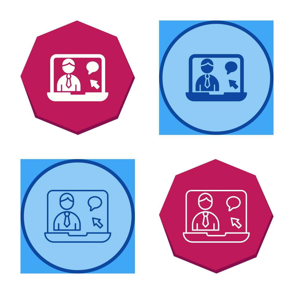 Online Interview Vector Icon