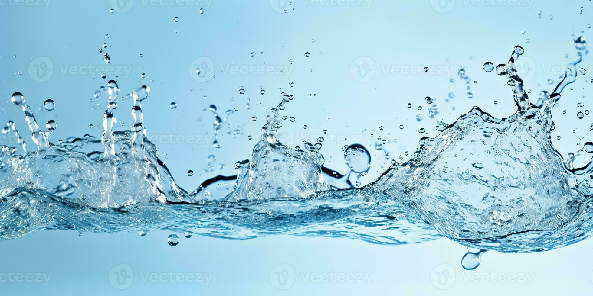 AI Generated. AI Generative. Fresh water splash drop bubble clean sea ocean background decoration graphic art mock up. Graphic Art photo