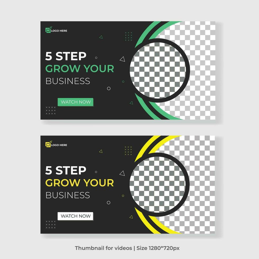 Editable template design for any kind of video thumbnail. vector