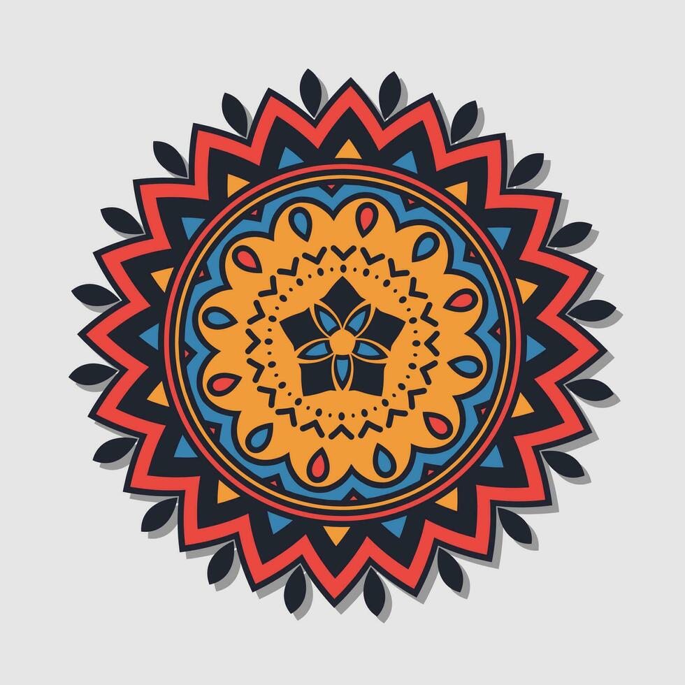 Vector mandala floral coloring mandala.