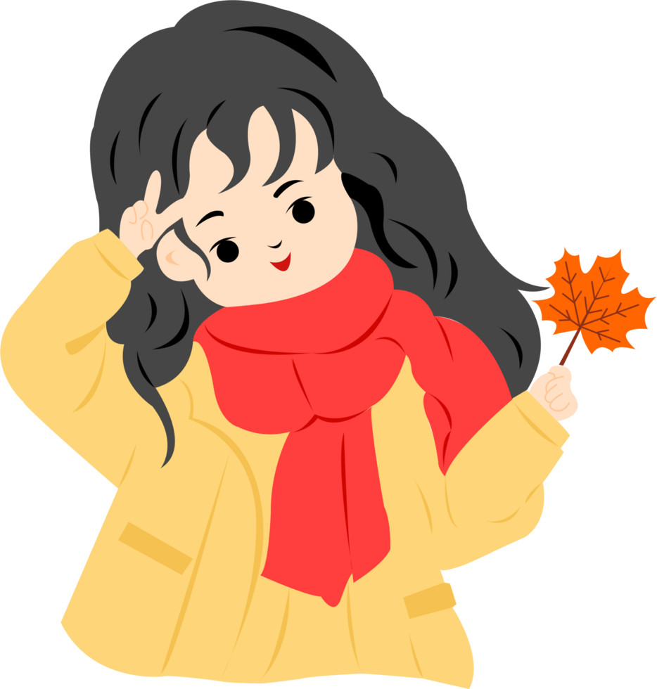 woman in autumn png