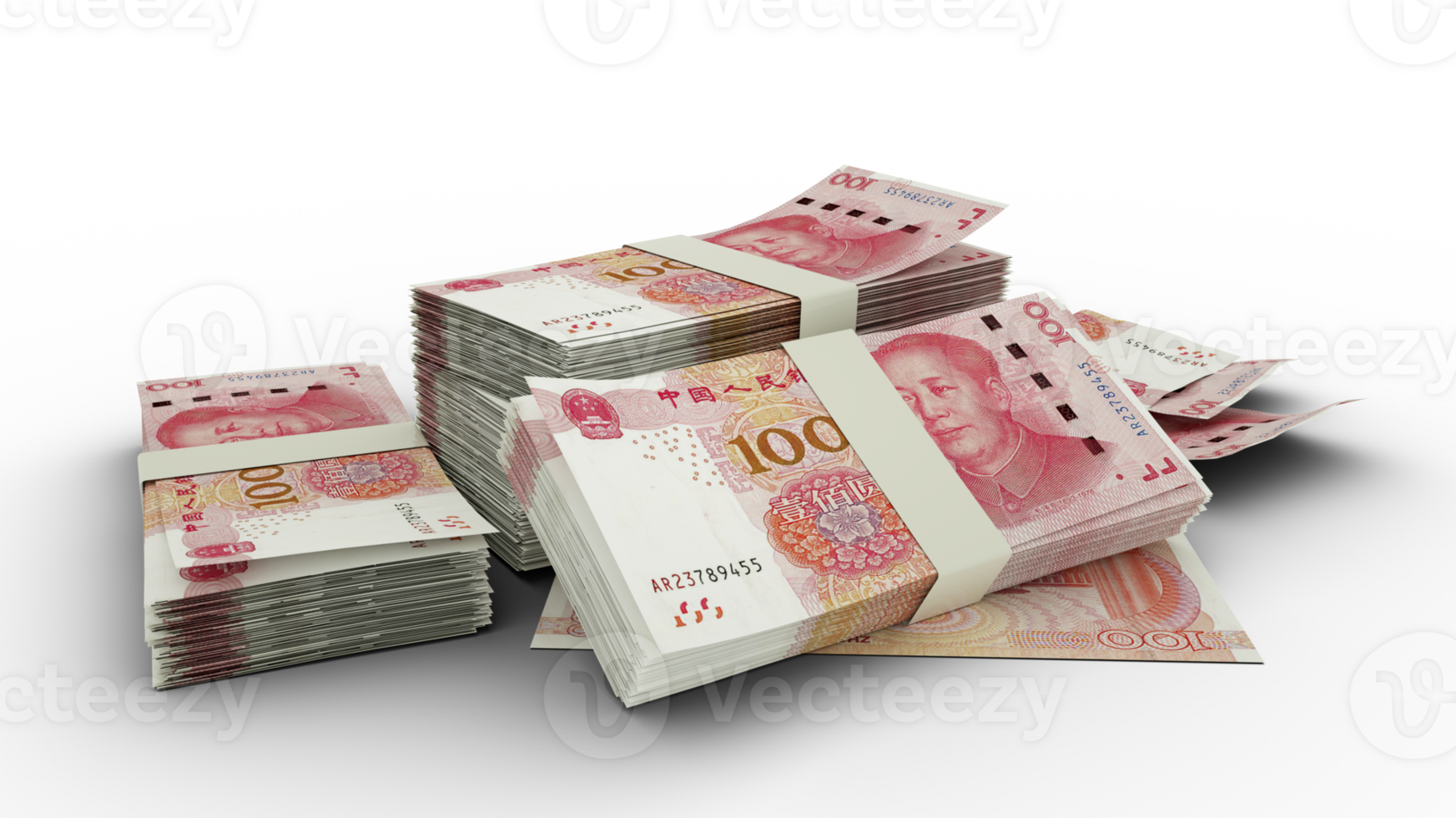 3D rendering of Chinese Yuan notes inside a mobile phone. money coming out of mobile phone png