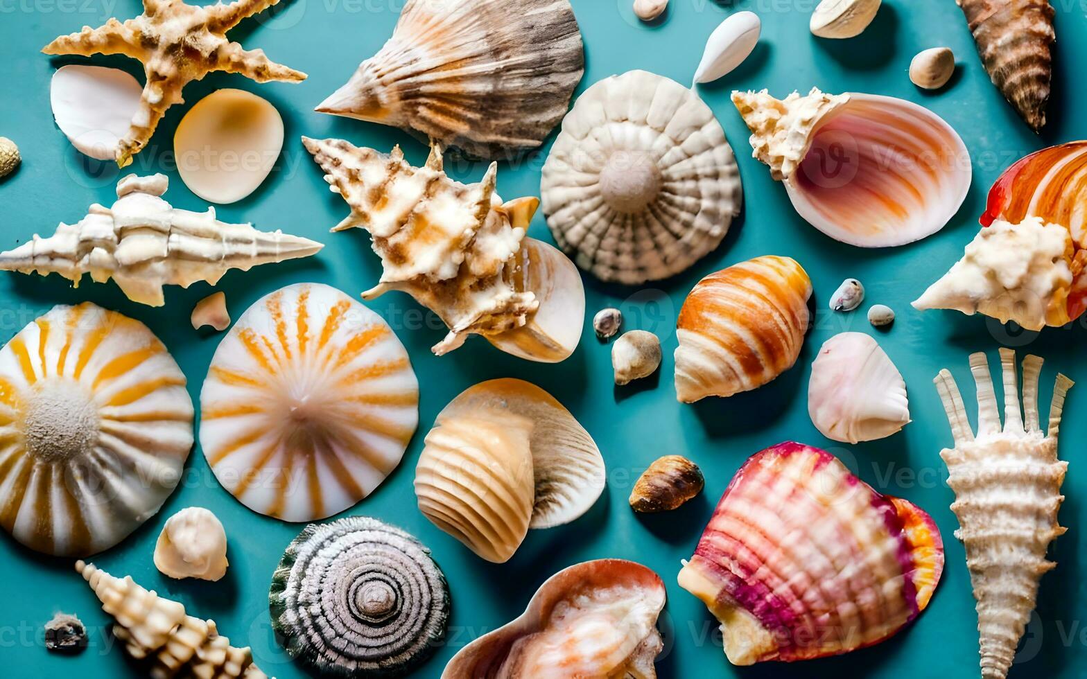 Seashell Symphony, Unveiling the Mesmerizing Patterns of a Vast Collection. AI Generated photo