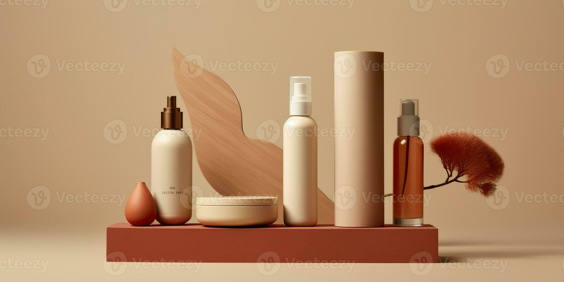 AI Generated. AI Generative. Spa skin care cosmetology beauty bottle container product mockup background. Graphic Art photo