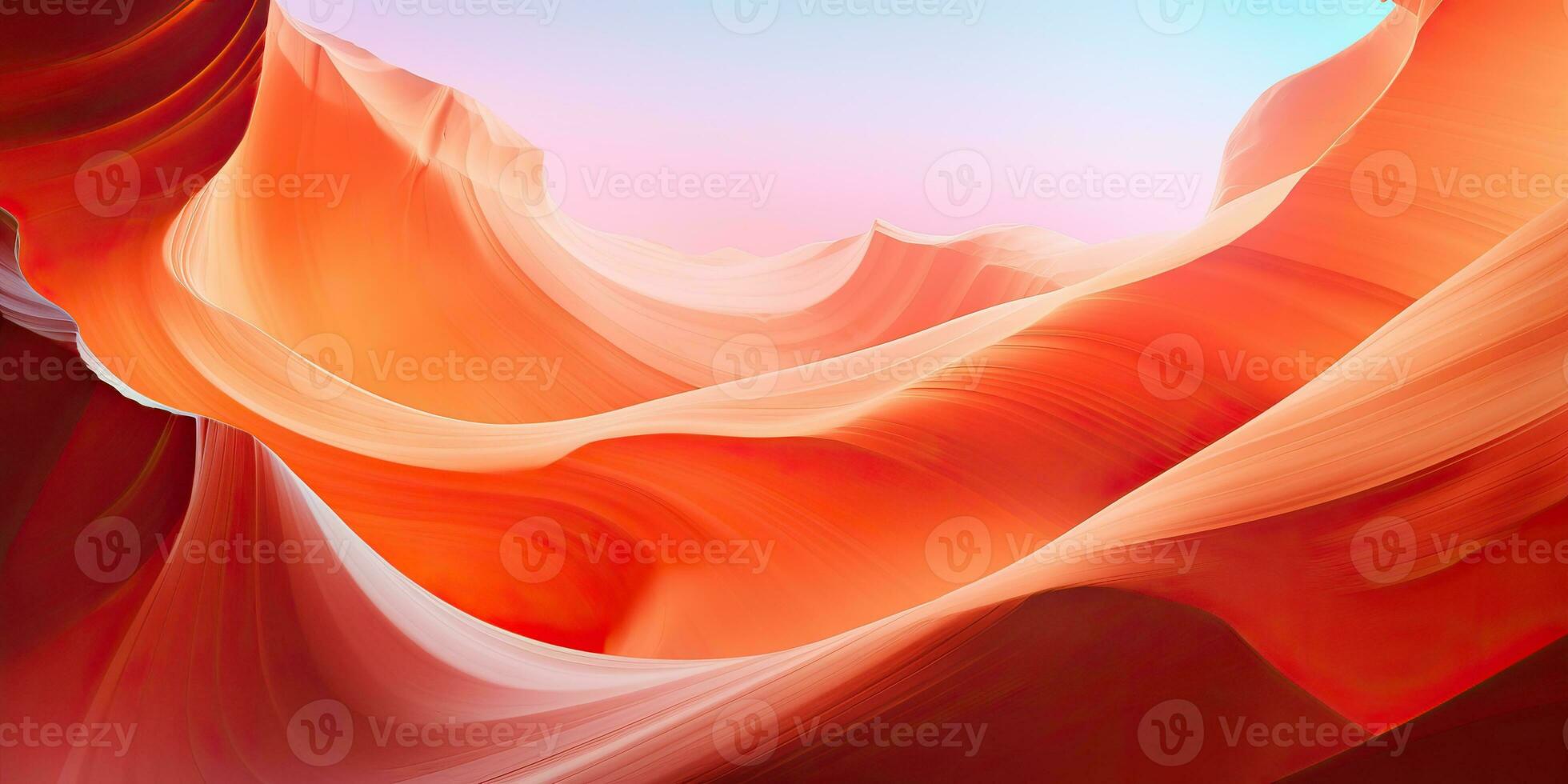 AI Generated. AI Generative. Nature outdoor yellow orange red canyon sandstone wall abstract background. Graphic Art photo