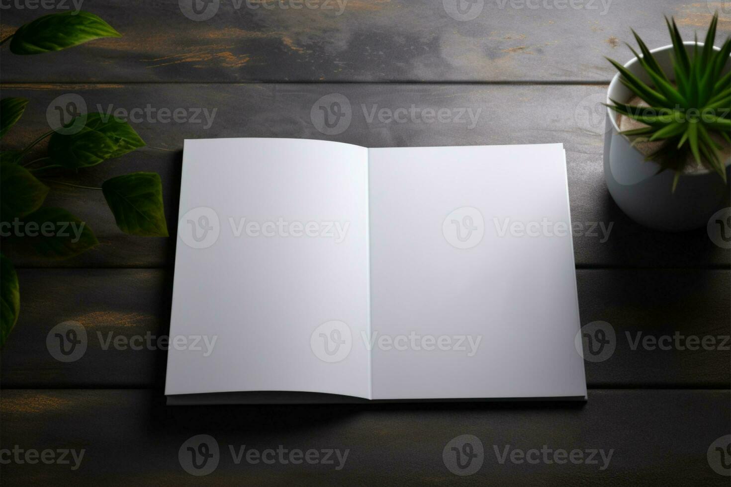 Showcase your content inside this white brochure mockup for presentations AI Generated photo