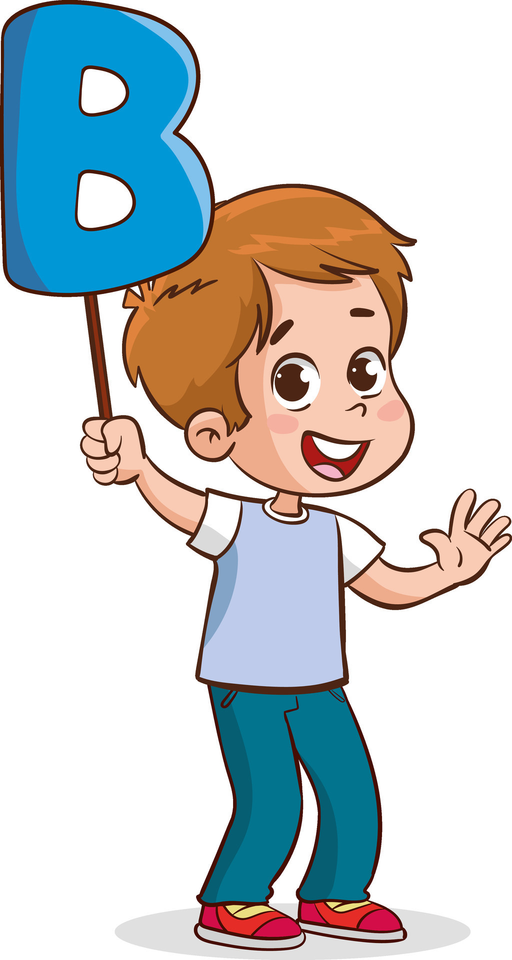 vector illustration of Education Concept With Funny School Child ...