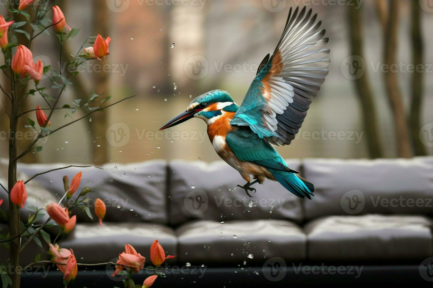 Wall decor with a diverse and captivating collection of beautiful birds AI Generated photo