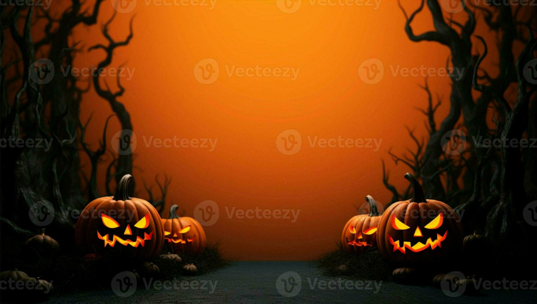 Ample copy space on this Halloween banner for your custom content AI Generated photo