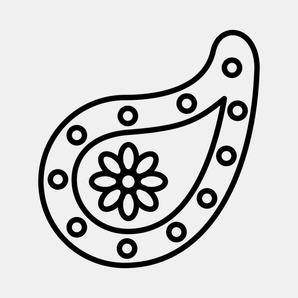 Icon diwali decorate. Diwali celebration elements. Icons in line style. Good for prints, posters, logo, decoration, infographics, etc. vector