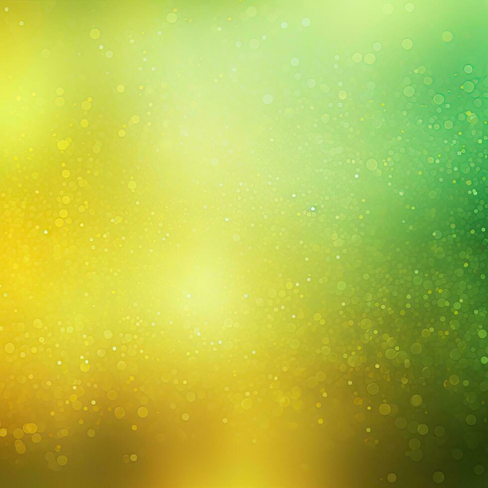 Green-yellow gradient background bokeh effect, splashes, glow. Generative AI photo