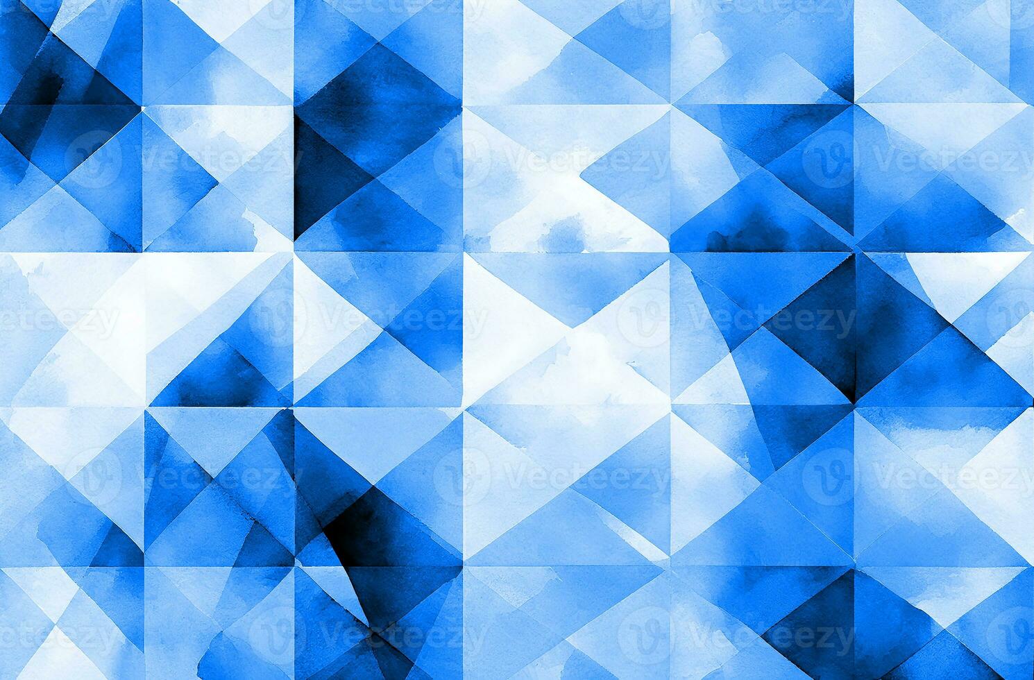 Abstract geometric pattern in blue triangle shapes background photo