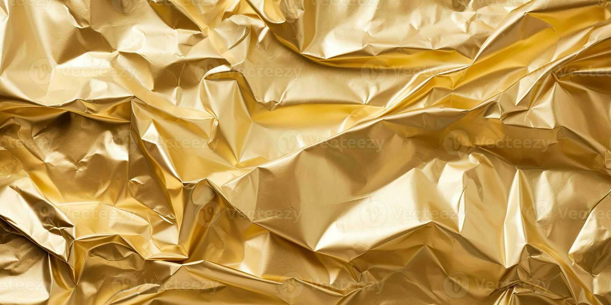AI Generated. AI Generative. Decorative retro vintage metallic textured crumpled shine bright paper background. Graphic Art photo