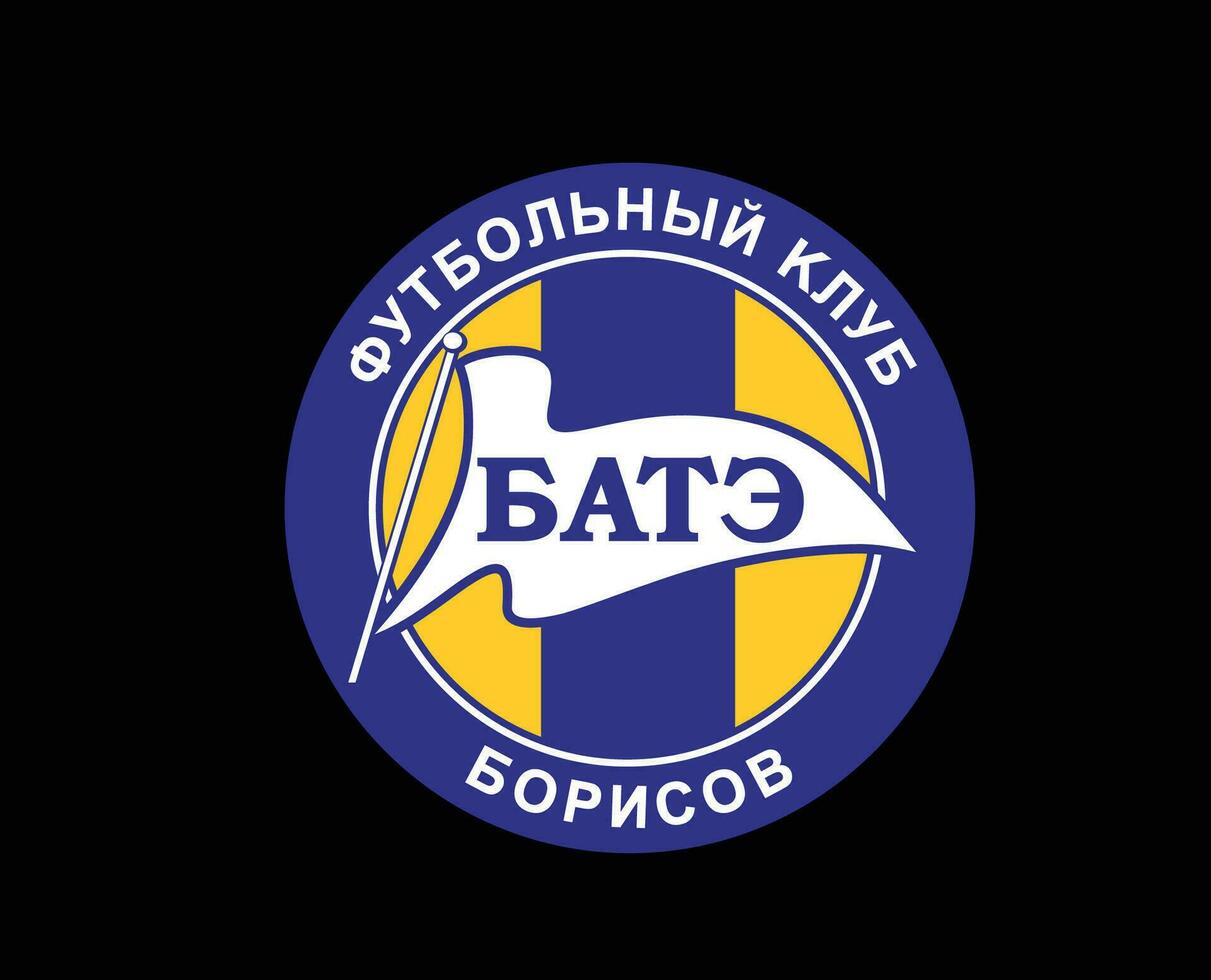 solución alcalina borisov club logo símbolo bielorrusia liga fútbol americano resumen diseño vector ilustración con negro antecedentes