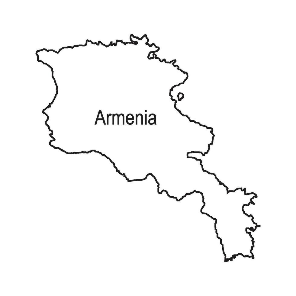 Armenia map icon vector