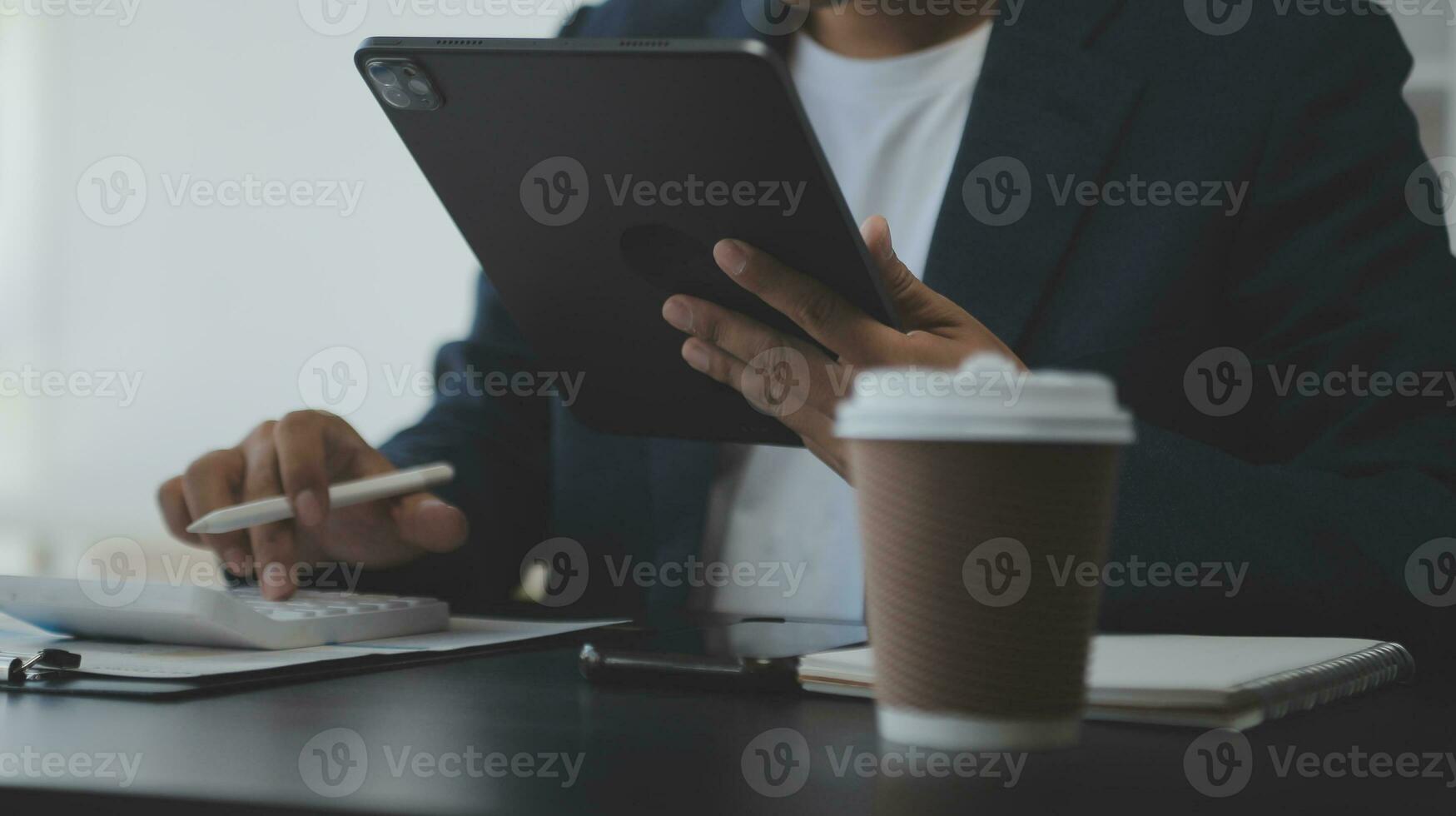 Business Documents, Auditor businesswoman checking searching document legal prepare paperwork or report for analysis TAX time,accountant Documents data contract partner deal in workplace office photo