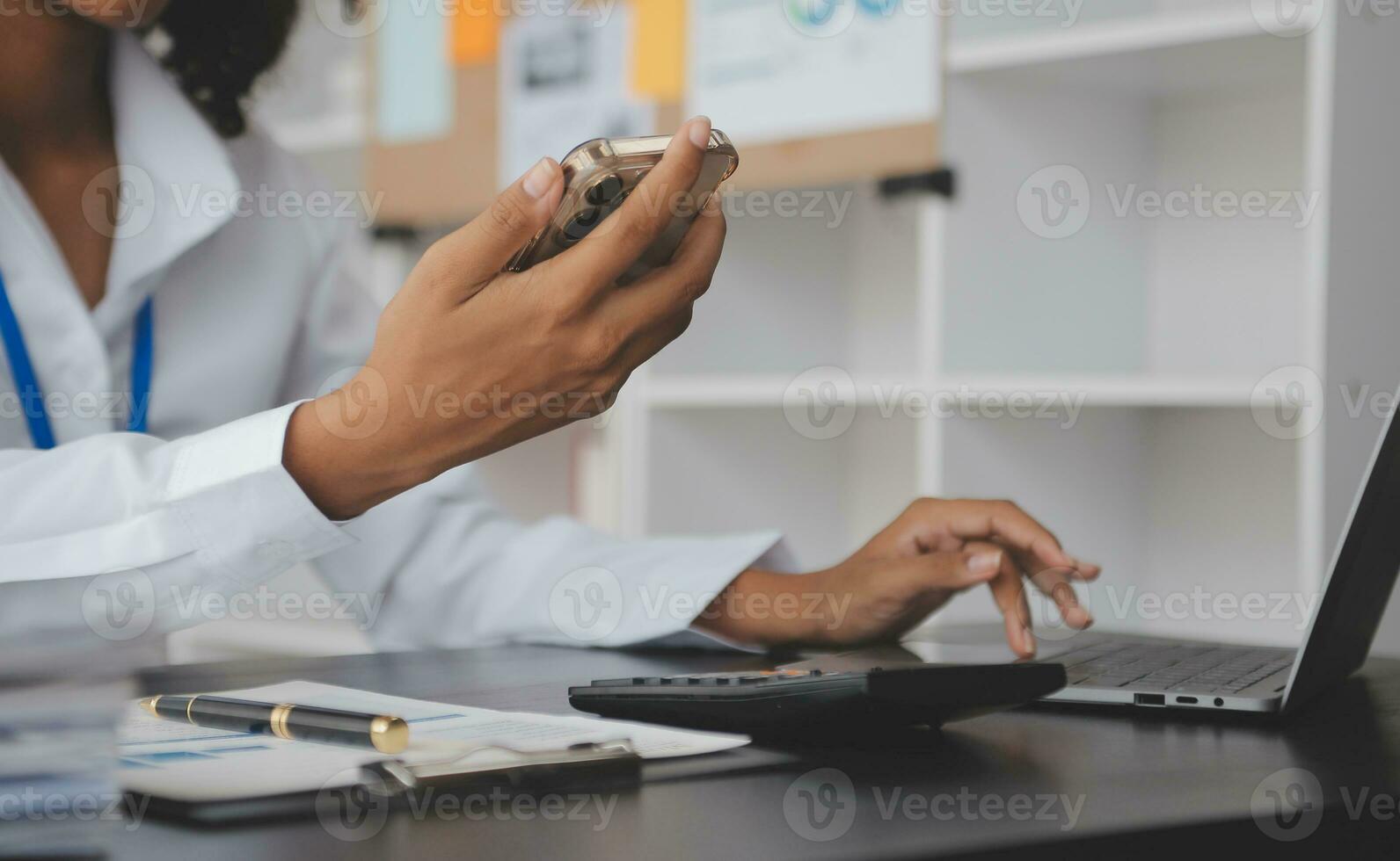 Business Documents, Auditor businesswoman checking searching document legal prepare paperwork or report for analysis TAX time,accountant Documents data contract partner deal in workplace office photo